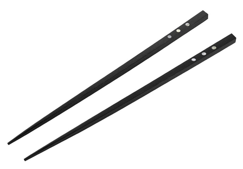 Soypi Bacchette Cinese, kit bacchette sushi, Sushi Set, Bacchette giapponesi - Bacchette coreane - Bacchette cinesi (fibra di vetro) (Set da 2 Oro