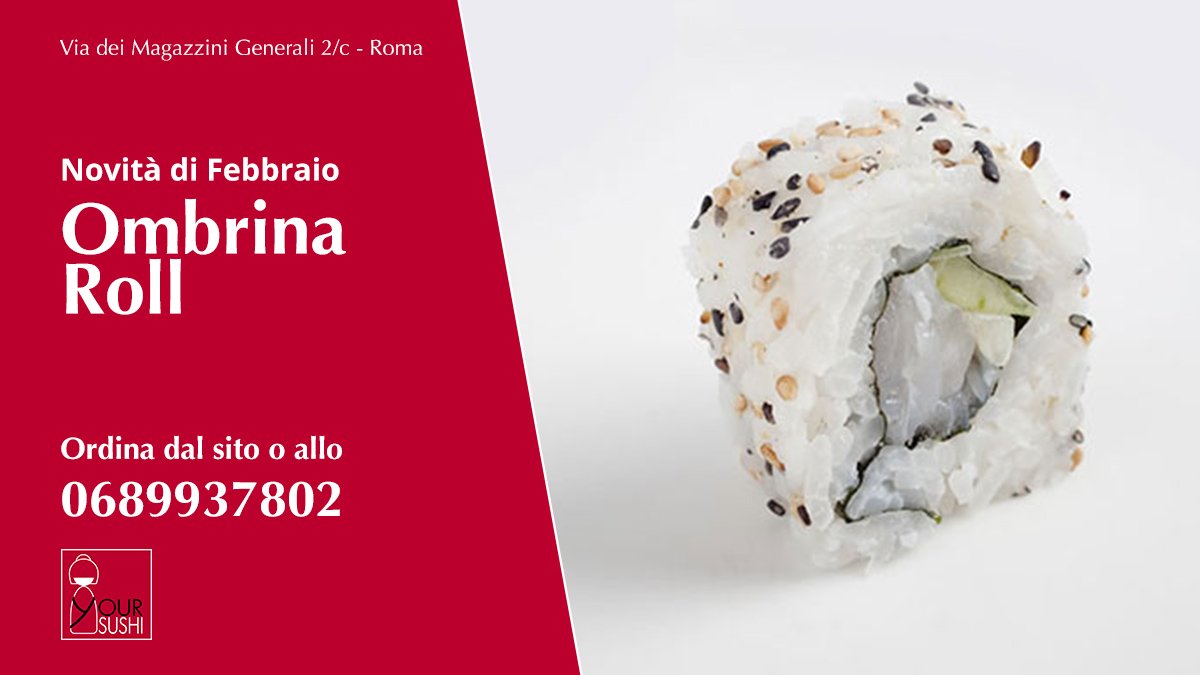 Ombrina Roll sushi